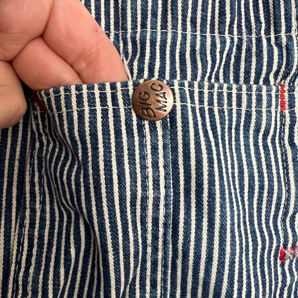 Vintage Big Mac Railroad stripe overalls - Picture 2 of 7